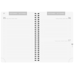 Schülerkalender 2027/2028 „Plain Black“ | A5, Kunststoff