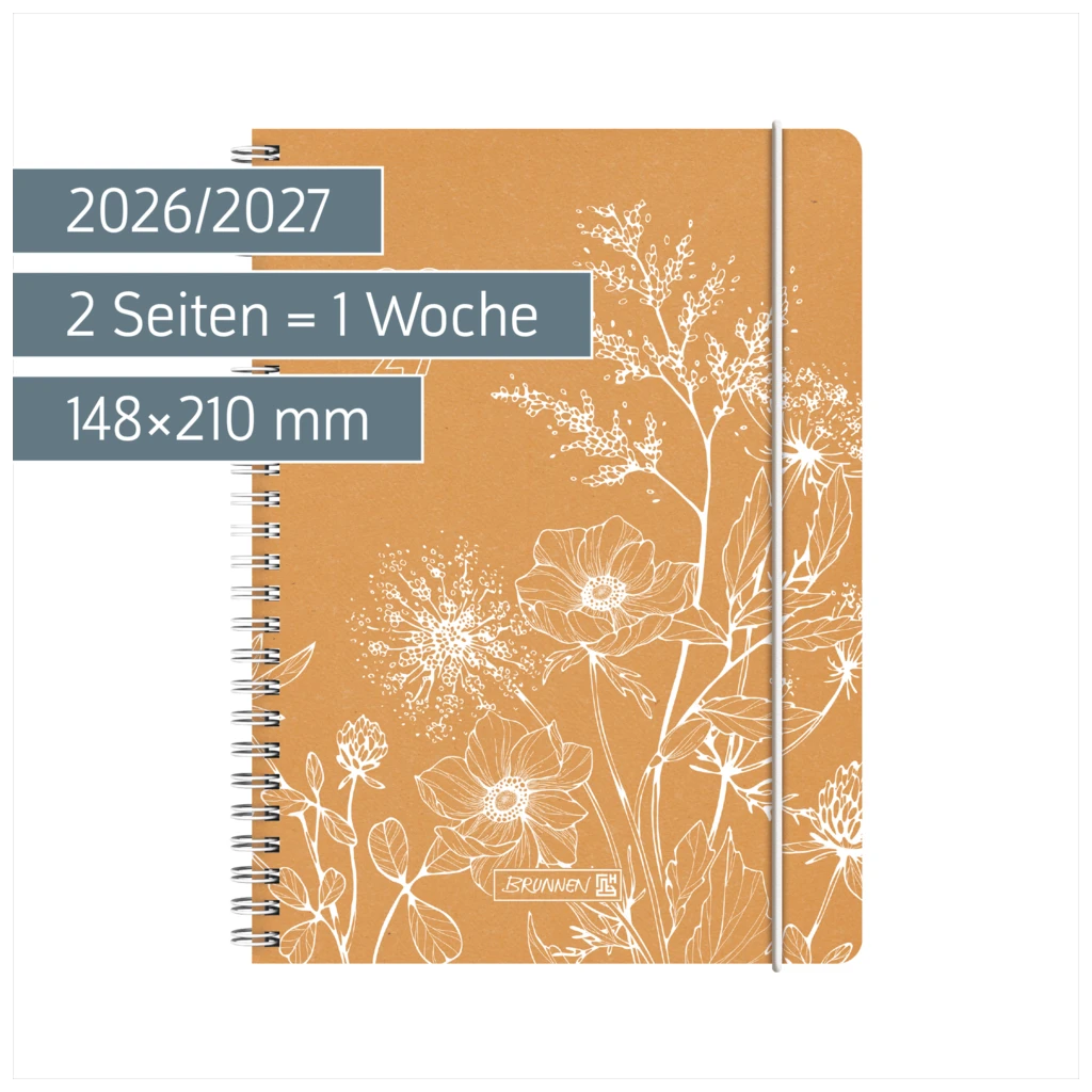 Schülerkalender 2026/2027 „Meadow“ | A5, Leder