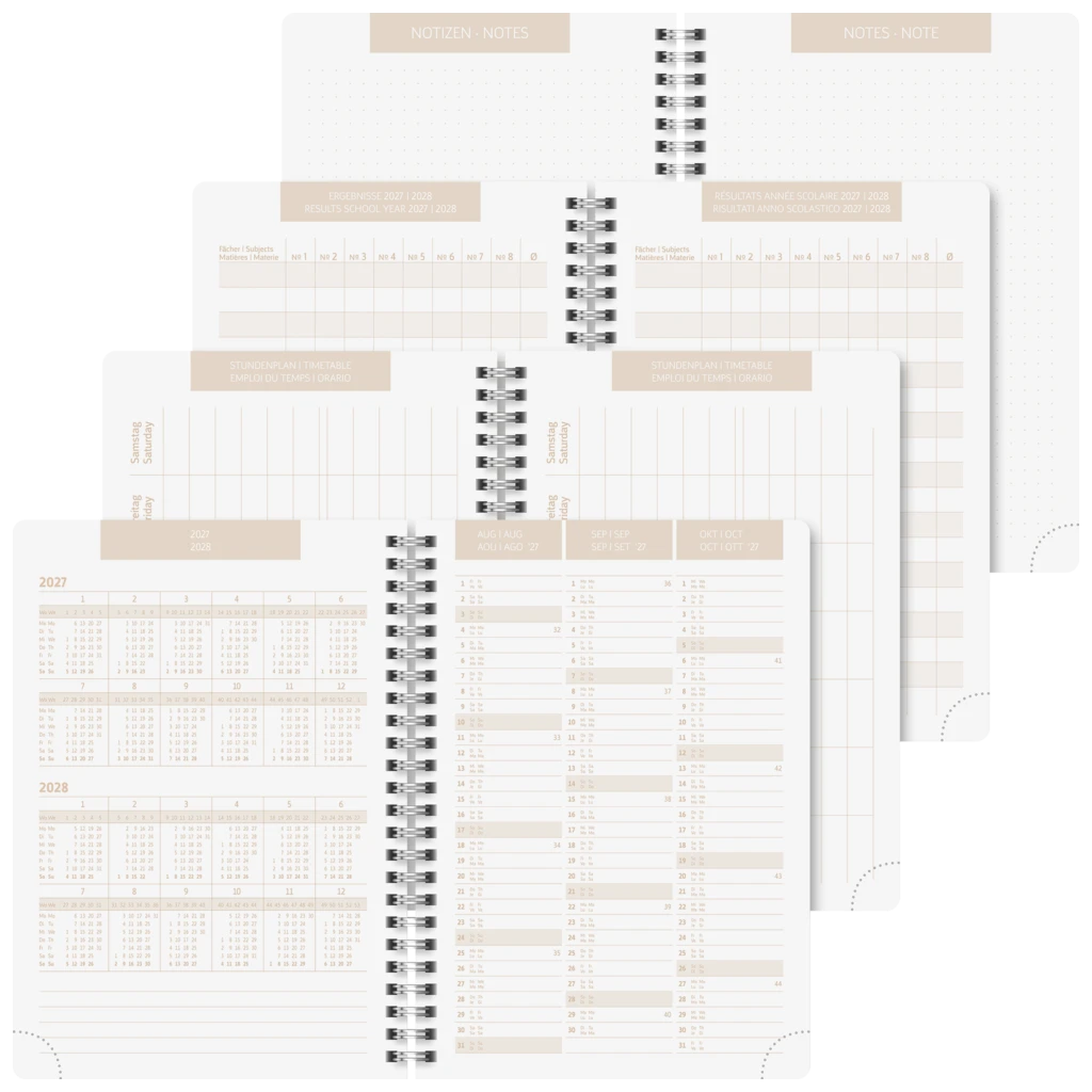 Schülerkalender 2027/2028 „Naturality“ | A5, Textil