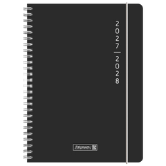 Schülerkalender 2027/2028 „Plain Black“ | A5, Kunststoff