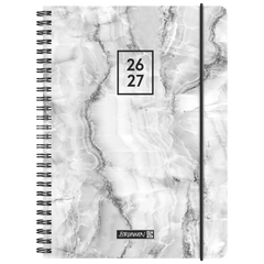 Schülerkalender 2026/2027 „Grey Marble“ | A5, Kunststoff