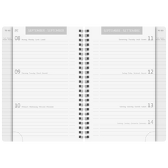 Schülerkalender 2027/2028 „Plain Black“ | A5, Kunststoff