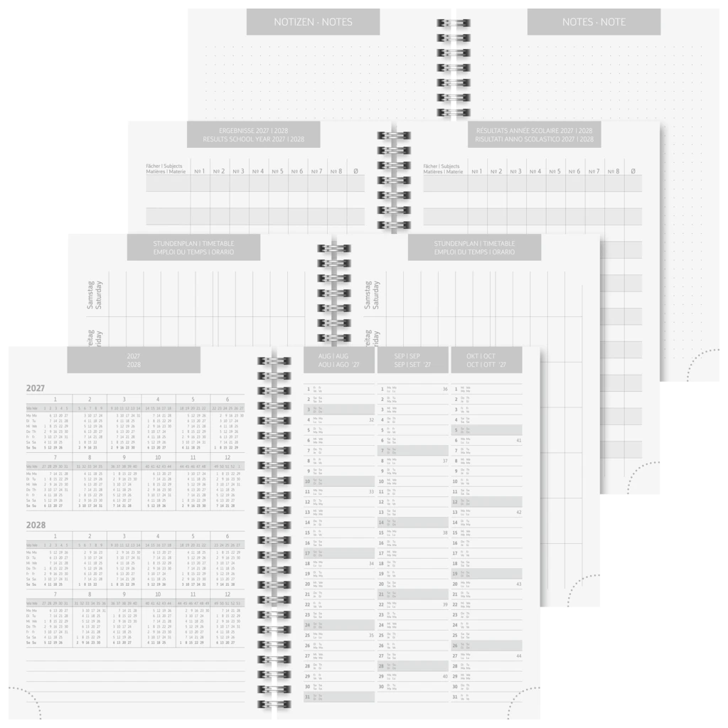 Schülerkalender 2027/2028 „Botanical“ | A5, Karton
