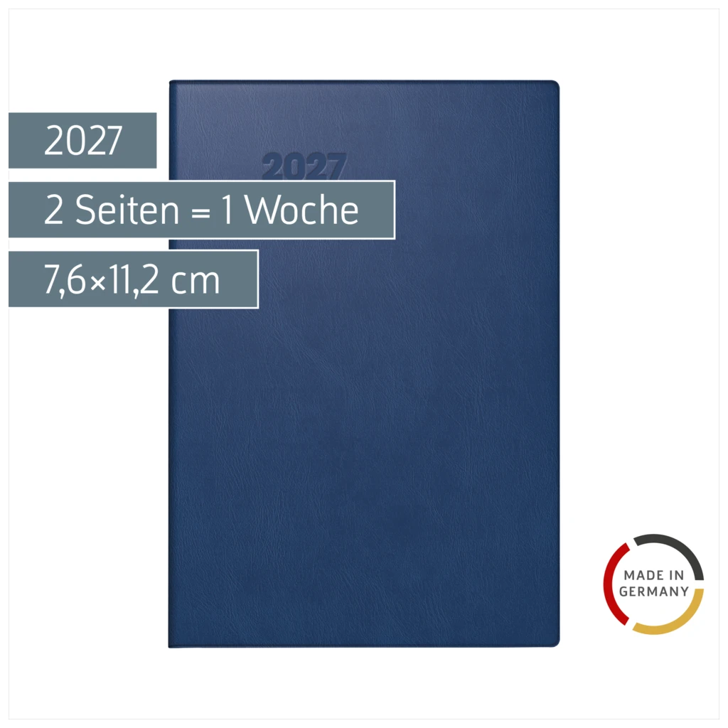 Taschenkalender Mod. 723 2027 | A7, Kunststoff, dunkelblau