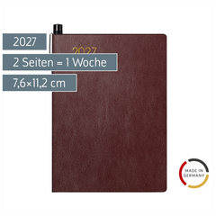 Taschenkalender Mod. 723 2027 | A7, Kunstleder, bordeaux
