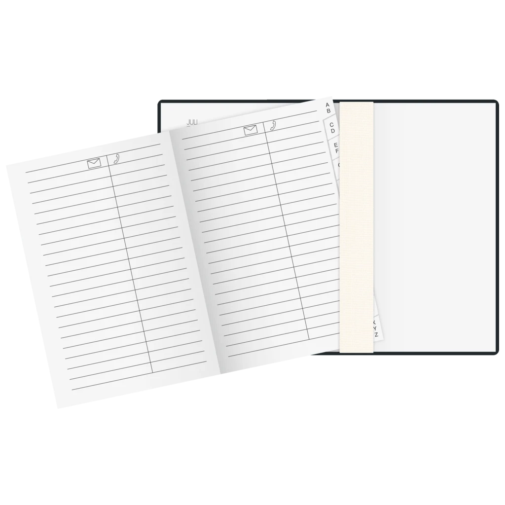 Taschenkalender Mod. 723 2027 | A7, Kunstleder, schwarz