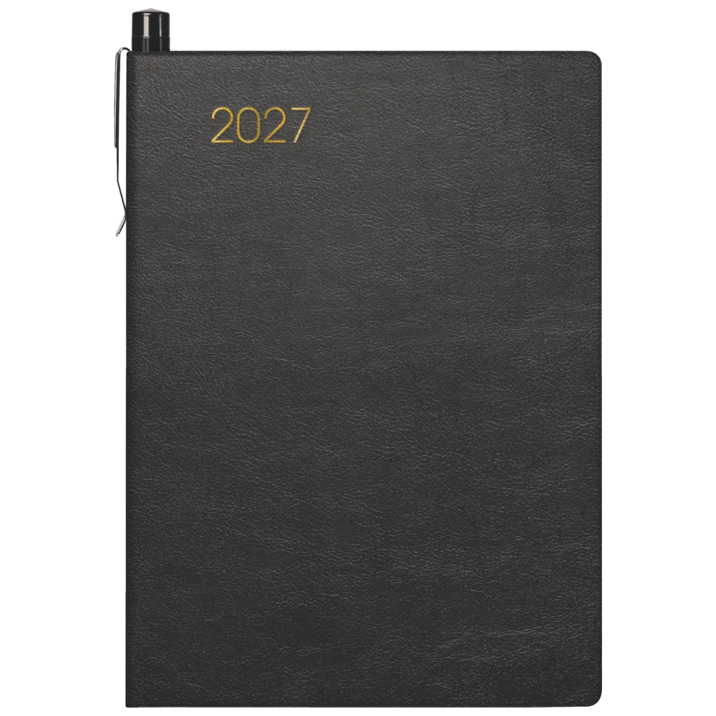Taschenkalender Mod. 723 2027 | A7, Kunstleder, schwarz