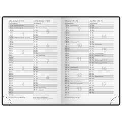 Taschenkalender Mod. 723 2027 | A7, Leder, schwarz