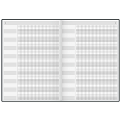 Buchkalender Premium TimeCenter Mod. 724 2027 | A4, Kunststoff, schwarz