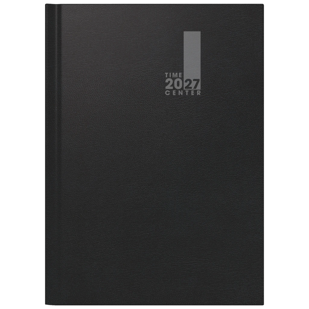 Buchkalender Premium TimeCenter Mod. 724 2027 | A4, Kunststoff, schwarz