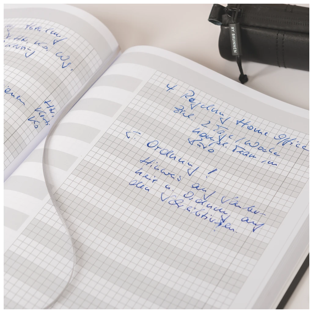 Buchkalender Premium TimeCenter Mod. 724 2027 | A4, Kunststoff, schwarz