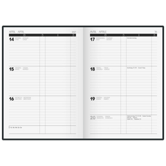 Buchkalender TimeCenter Mod. 725 2027 | A5, Kunststoff, schwarz
