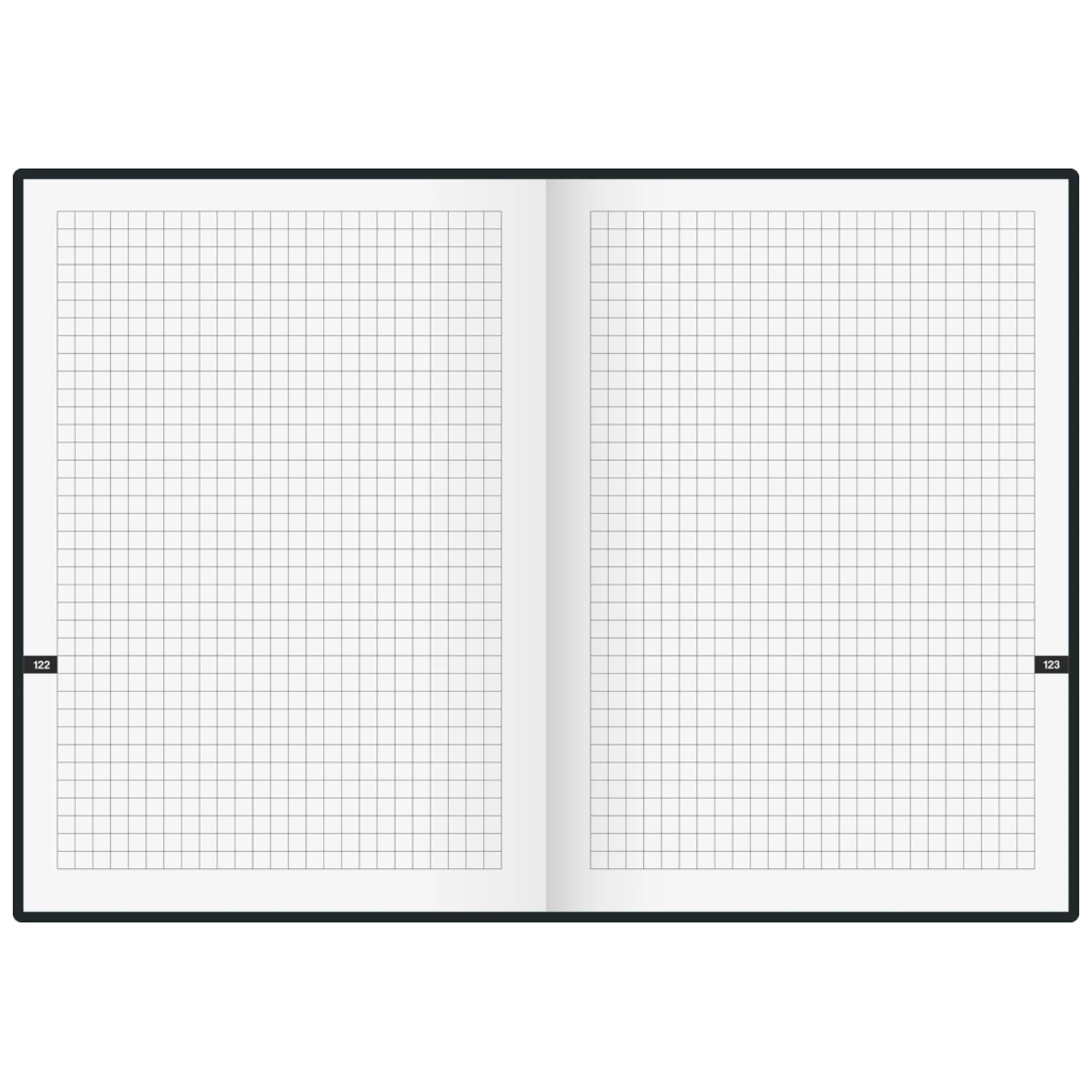 Buchkalender TimeCenter Mod. 725 2027 | A5, Kunststoff, schwarz