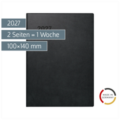 Taschenkalender Mod. 731 2027 | A6, Kunststoff, schwarz