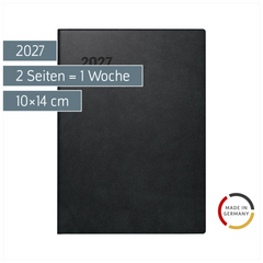 Taschenkalender Mod. 731 2027 | A6, Kunststoff, schwarz