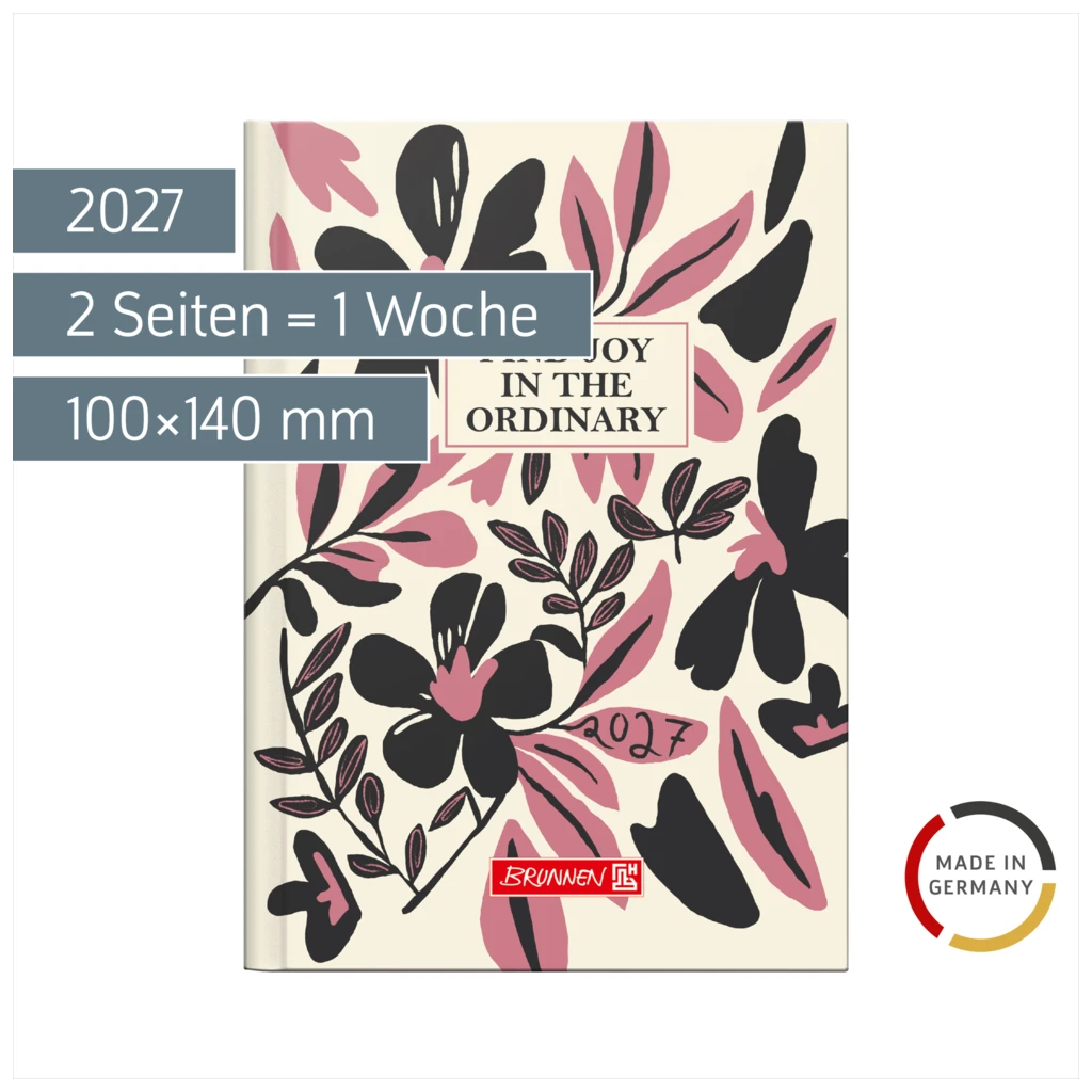 Taschenkalender Design Line Mod. 731 2027 „Bloom“ | A6, Papier