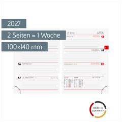 Wochen-Ersatzkalendarium Mod. 731 2027 | 100×140 mm