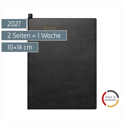Taschenkalender Mod. 731 2027 | A6, Kunstleder, schwarz