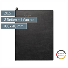 Taschenkalender Mod. 731 2027 | A6, Kunstleder, schwarz