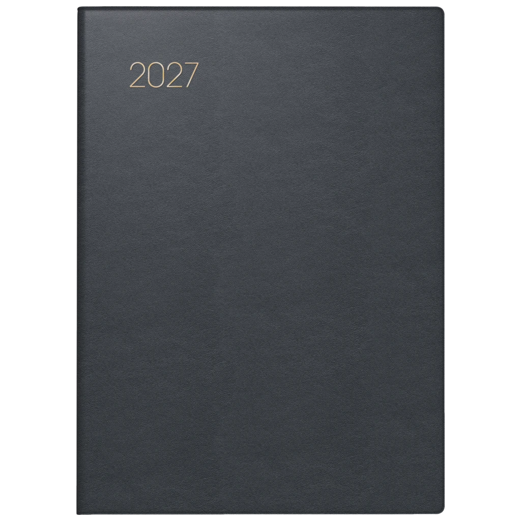 Taschenkalender Mod. 731 2027 | A6, Leder, schwarz