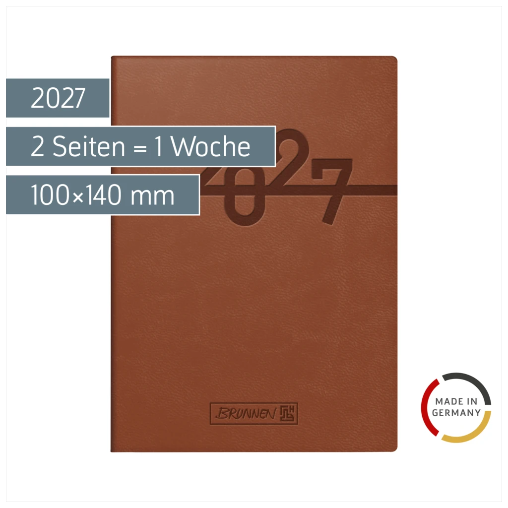Taschenkalender Mod. 731 2027 | A6, Kunstleder, braun