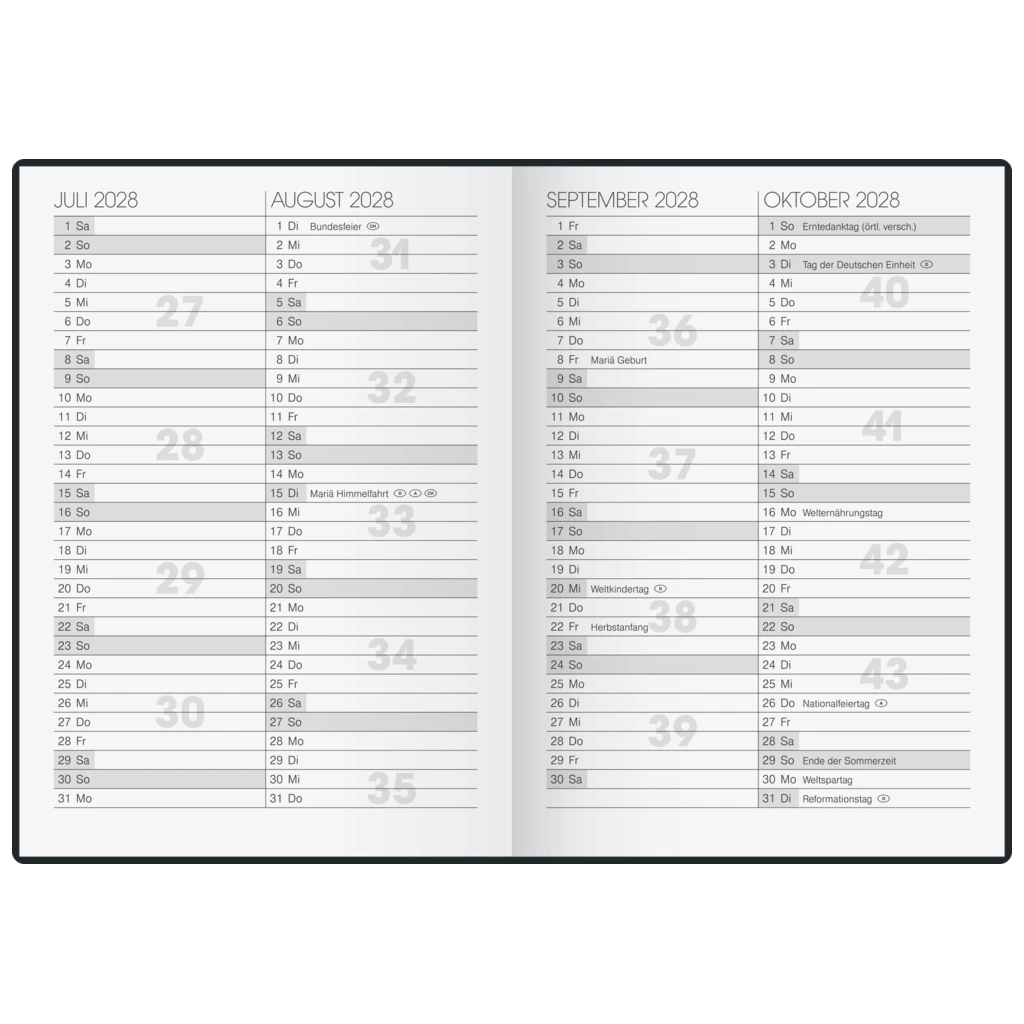 Taschenkalender Mod. 731 2027 | A6, Kunstleder, braun