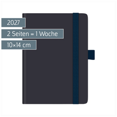 Taschenkalender Kompagnon Mod. 732 66 2027 | A6, Kunststoff, dunkelblau