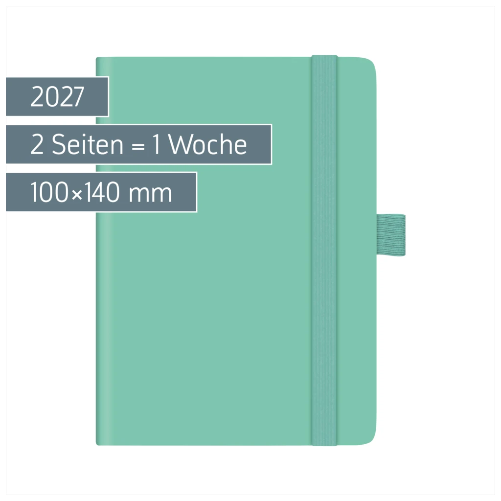 Taschenkalender Kompagnon Mod. 732 66 2027 | A6, Kunststoff, hellgrün
