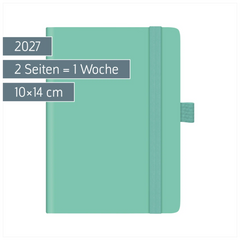 Taschenkalender Kompagnon Mod. 732 66 2027 | A6, Kunststoff, hellgrün
