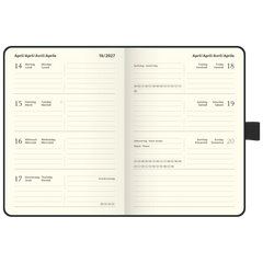 Taschenkalender Kompagnon Mod. 732 66 2027 | A6, Kunststoff, schwarz