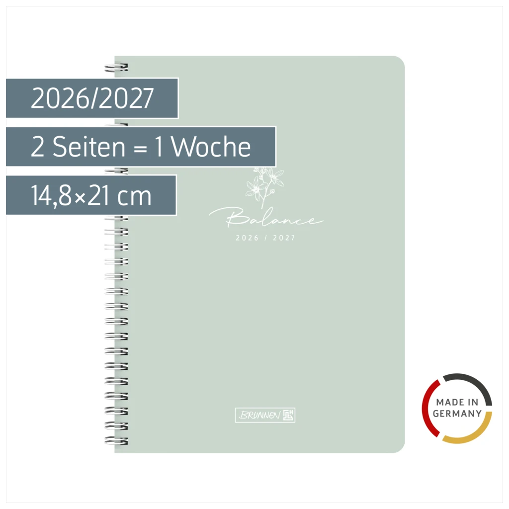 Schülerkalender Style 2026/2027 „Balance“ | A5, Kunststoff