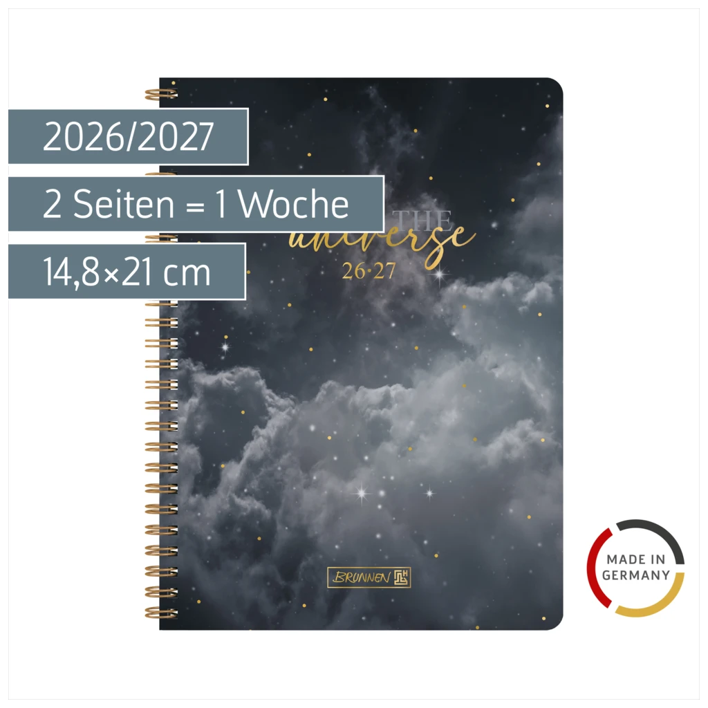Schülerkalender Style 2026/2027 „Clouds“ | A5, Kunststoff