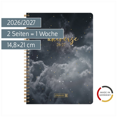 Schülerkalender Style 2026/2027 „Clouds“ | A5, Kunststoff