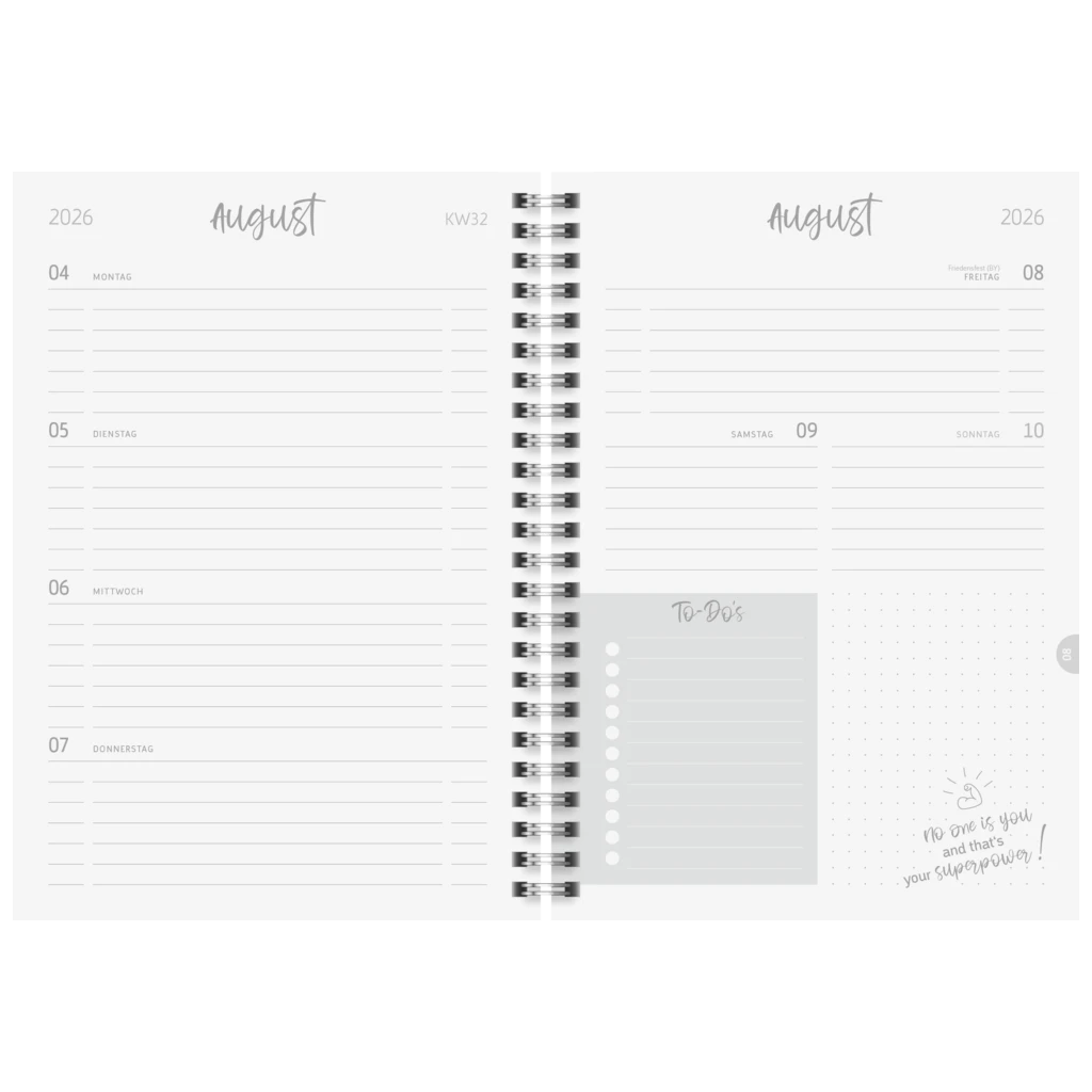 Schülerkalender Style 2026/2027 „Clouds“ | A5, Kunststoff