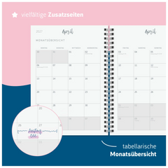 Schülerkalender Style 2026/2027 „Pretty Pink“ | A5, Kunststoff