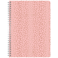 Schülerkalender Style 2027/2028 „Pretty Pink“ | A5, Kunststoff
