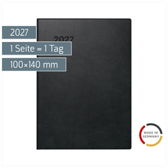 Taschenkalender Mod. 736 2027 | A6, Kunststoff, schwarz