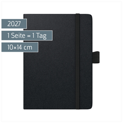 Taschenkalender Kompagnon Mod. 736 66 2027 | A6, Kunststoff, schwarz
