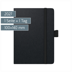 Taschenkalender Kompagnon Mod. 736 66 2027 | A6, Kunststoff, schwarz