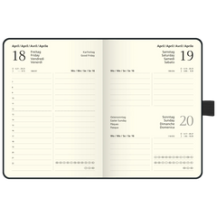 Taschenkalender Kompagnon Mod. 736 66 2027 | A6, Kunststoff, schwarz