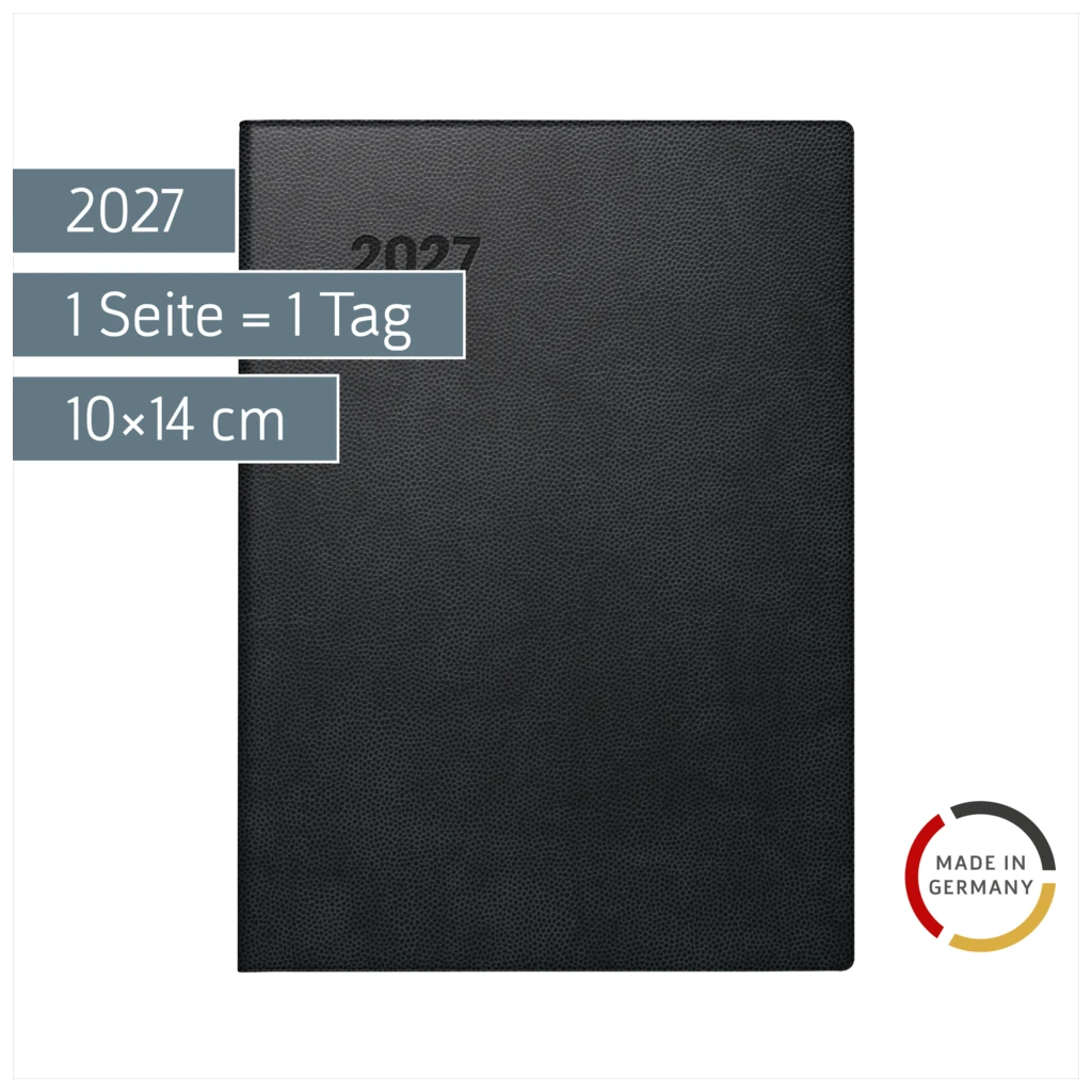 Taschenkalender Mod. 736 90 2027 | A6, Kunststoff, schwarz