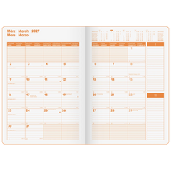 Buchkalender Premium Mod. 739 2027 „SlimLine“ | 17×24 cm, Kunststoff