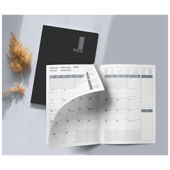 Buchkalender Premium Mod. 739 2027 „SlimLine“ | 17×24 cm, Kunststoff