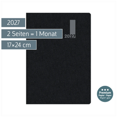 Buchkalender Premium Mod. 739 2027 „SlimLine“ | 17×24 cm, Kunststoff