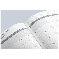 Buchkalender Premium Mod. 739 2027 „SlimLine“ | 17×24 cm, Kunststoff