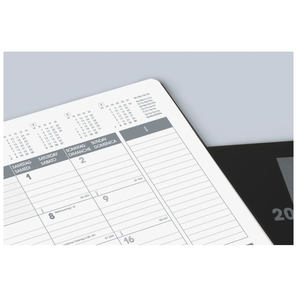 Buchkalender Premium Mod. 739 2027 „SlimLine“ | 17×24 cm, Kunststoff