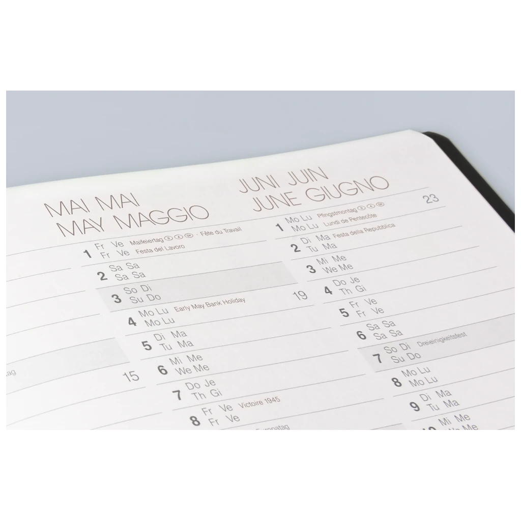 Buchkalender Premium Mod. 739 2027 „SlimLine“ | 17×24 cm, Kunststoff