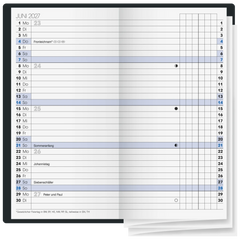 Taschenkalender Mod. 740 2027 | A6, Kunststoff, schwarz