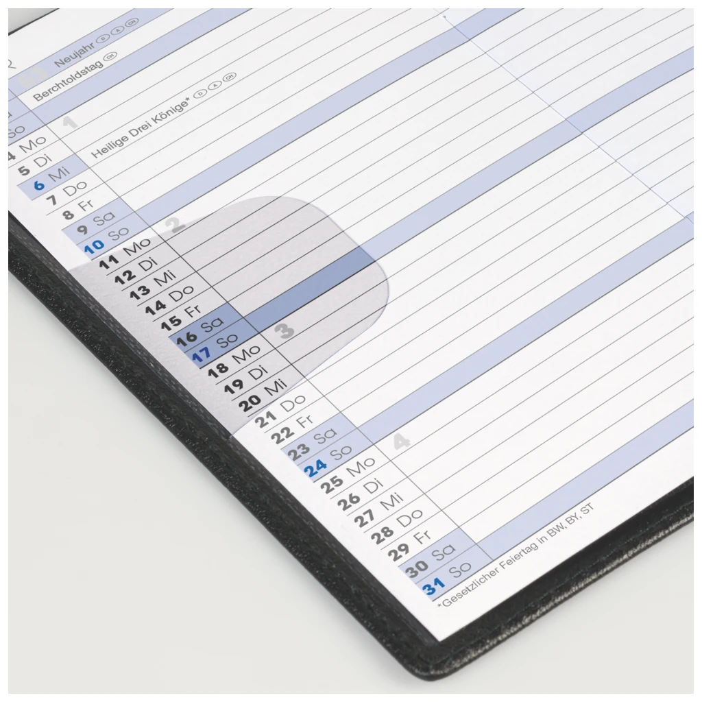 Taschenkalender Mod. 740 2027 | A6, Kunststoff, schwarz