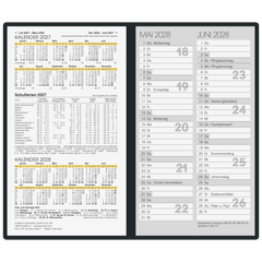 Taschenkalender Mod. 746 2027 | A6, Leder, schwarz